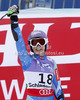 Winner Tina Maze of Slovenia reacts in the finish of the Ladies Super G race of Fis Alpine World Ski Championships 2013 Schladming, Austria. Ladies Super G race of Fis Alpine World Ski Championships 2013 Schladming, was held on Tuesday, 5th of February, 2013, on  course Streicher in Schladming , Austria.
