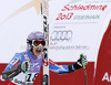 Winner Tina Maze of Slovenia reacts in the finish of the Ladies Super G race of Fis Alpine World Ski Championships 2013 Schladming, Austria. Ladies Super G race of Fis Alpine World Ski Championships 2013 Schladming, was held on Tuesday, 5th of February, 2013, on  course Streicher in Schladming , Austria.
