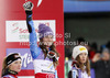 Winner and new super-g World champions Tina Maze of Slovenia celebrates her victory in the finish of the Ladies Super G race of Fis Alpine World Ski Championships 2013 Schladming, Austria. Ladies Super G race of Fis Alpine World Ski Championships 2013 Schladming, was held on Tuesday, 5th of February, 2013, on  course Streicher in Schladming , Austria.
