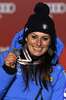 Second placed Nadia Fanchini of Italy celebrates her medal won in the Ladies Downhill race of Fis Alpine World Ski Championships 2013 Schladming, Austria. Ladies Downhill race of Fis Alpine World Ski Championships 2013 Schladming, was held on Sunday, 10th of February, 2013, on  course Streicher in Schladming, Austria.
