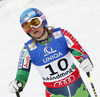 Tanja Poutiainen of Finland reacts in the finish of the first run of the Ladies Giant Slalom race of FIS Alpine World Ski Championships 2013 Schladming, Austria. The Ladies Giant Slalom race of Fis Alpine World Ski Championships 2013 Schladming, was held on Thursday, 14th of February, 2013, on  course Planai in Schladming, Austria.
