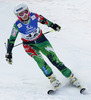 Nina Halme of Finland reacts in the finish of the first run of the Ladies Giant Slalom race of FIS Alpine World Ski Championships 2013 Schladming, Austria. The Ladies Giant Slalom race of Fis Alpine World Ski Championships 2013 Schladming, was held on Thursday, 14th of February, 2013, on  course Planai in Schladming, Austria.
