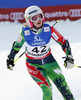 Nina Halme of Finland reacts in the finish of the first run of the Ladies Giant Slalom race of FIS Alpine World Ski Championships 2013 Schladming, Austria. The Ladies Giant Slalom race of Fis Alpine World Ski Championships 2013 Schladming, was held on Thursday, 14th of February, 2013, on  course Planai in Schladming, Austria.
