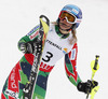 Tanja Poutiainen of Finland reacts in the first run of the Ladies Slalom race of FIS Alpine World Ski Championships 2013 Schladming, Austria. The Ladies Slalom race of Fis Alpine World Ski Championships 2013 Schladming, was held on Saturday, 16th of February, 2013, on  course Streicher in Schladming, Austria.
