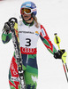 Tanja Poutiainen of Finland reacts in the first run of the Ladies Slalom race of FIS Alpine World Ski Championships 2013 Schladming, Austria. The Ladies Slalom race of Fis Alpine World Ski Championships 2013 Schladming, was held on Saturday, 16th of February, 2013, on  course Streicher in Schladming, Austria.
