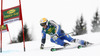 Andre Myhrer of Sweden skiing in the first run of the Mens Giant slalom race of Audi FIS Ski World cup Kranjska gora, Slovenija. The Mens Giant Slalom race of Audi FIS Ski World cup 2013 was held on Saturday, 9th of March, 2013, on  course Podkoren in Kranjska gora, Slovenija.
