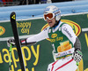 Christoph Noesig of Austria reacts in the finish of the second run of the Mens Giant slalom race of Audi FIS Ski World cup Kranjska gora, Slovenija. The Mens Giant Slalom race of Audi FIS Ski World cup 2013 was held on Saturday, 9th of March, 2013, on  course Podkoren in Kranjska gora, Slovenija.
