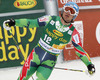Marcus Sandell of Finland reacts in the finish of the second run of the Mens Giant slalom race of Audi FIS Ski World cup Kranjska gora, Slovenija. The Mens Giant Slalom race of Audi FIS Ski World cup 2013 was held on Saturday, 9th of March, 2013, on  course Podkoren in Kranjska gora, Slovenija.
