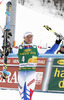 Third placed Alexis Pinturault of France celebrates his medal won in Mens Giant slalom race of Audi FIS Ski World cup Kranjska gora, Slovenija. The Mens Giant Slalom race of Audi FIS Ski World cup 2013 was held on Saturday, 9th of March, 2013, on  course Podkoren in Kranjska gora, Slovenija.
