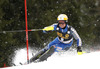 Mattias Hargin of Sweden skiing in the first run of the Mens Slalom race of Audi FIS Ski World cup Kranjska gora, Slovenija. The Mens Slalom race of Audi FIS Ski World cup 2013 was held on Sunday, 10th of March, 2013, on  course Podkoren in Kranjska gora, Slovenija.
