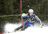 Jens Byggmark of Sweden skiing in the first run of the Mens Slalom race of Audi FIS Ski World cup Kranjska gora, Slovenija. The Mens Slalom race of Audi FIS Ski World cup 2013 was held on Sunday, 10th of March, 2013, on  course Podkoren in Kranjska gora, Slovenija.
