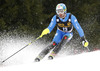 Stefano Gross of Italy skiing in the first run of the Mens Slalom race of Audi FIS Ski World cup Kranjska gora, Slovenija. The Mens Slalom race of Audi FIS Ski World cup 2013 was held on Sunday, 10th of March, 2013, on  course Podkoren in Kranjska gora, Slovenija.
