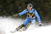 Giuliano Razzoli of Italy skiing in the first run of the Mens Slalom race of Audi FIS Ski World cup Kranjska gora, Slovenija. The Mens Slalom race of Audi FIS Ski World cup 2013 was held on Sunday, 10th of March, 2013, on  course Podkoren in Kranjska gora, Slovenija.
