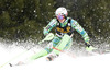 Henrik Kristoffersen of Norway skiing in the first run of the Mens Slalom race of Audi FIS Ski World cup Kranjska gora, Slovenija. The Mens Slalom race of Audi FIS Ski World cup 2013 was held on Sunday, 10th of March, 2013, on  course Podkoren in Kranjska gora, Slovenija.
