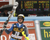 Markus Larsson of Sweden reacts in the finish of the second run of the Mens Slalom race of Audi FIS Ski World cup Kranjska gora, Slovenija. The Mens Slalom race of Audi FIS Ski World cup 2013 was held on Sunday, 10th of March, 2013, on  course Podkoren in Kranjska gora, Slovenija.
