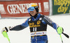 Jens Byggmark of Sweden reacts in the finish of the second run of the Mens Slalom race of Audi FIS Ski World cup Kranjska gora, Slovenija. The Mens Slalom race of Audi FIS Ski World cup 2013 was held on Sunday, 10th of March, 2013, on  course Podkoren in Kranjska gora, Slovenija.
