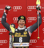 Winner Ivica Kostelic of Croatia celebrates his medal won in the Mens Slalom race of Audi FIS Ski World cup Kranjska gora, Slovenija. The Mens Slalom race of Audi FIS Ski World cup 2013 was held on Sunday, 10th of March, 2013, on  course Podkoren in Kranjska gora, Slovenija.
