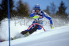 Manfred Moelgg of Italy on his way to win the crystal ball trophy of the mens slalom discipline title at the alpine ski World Cup finals in Bormio, Italy, Saturday, March 15, 2008.
