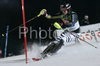 Fourth placed after first run Felix Neureuther of Germany skiing in first run of men slalom World Cup race in Schladming, Austria. Slalom race of traditional Schladming Night race and Men FIS Alpine skiing World Cup was held in Schladming, Austria, on 22nd of January 2008.

