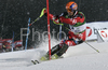 Ninth placed after first run Ivica Kostelic of Croatia skiing in first run of men slalom World Cup race in Schladming, Austria. Slalom race of traditional Schladming Night race and Men FIS Alpine skiing World Cup was held in Schladming, Austria, on 22nd of January 2008.
