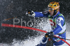 Giuliano Razzoli of Italy skiing in first run of men slalom World Cup race in Schladming, Austria. Slalom race of traditional Schladming Night race and Men FIS Alpine skiing World Cup was held in Schladming, Austria, on 22nd of January 2008.
