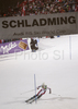 Steve Missillier of France skiing in second run of men slalom World Cup race in Schladming, Austria. Slalom race of traditional Schladming Night race and Men FIS Alpine skiing World Cup was held in Schladming, Austria, on 22nd of January 2008.
