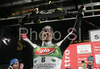 Winner Mario Matt of Austria  celebrate his success in men slalom World Cup race in Schladming, Austria. Slalom race of traditional Schladming Night race and Men FIS Alpine skiing World Cup was held in Schladming, Austria, on 22nd of January 2008.
