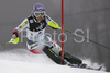 Michaela Kirchgasser of Austria skiing in first run of women slalom World Cup race in Zagreb, Croatia. Slalom race of Snow Queen Trophy 2008 and Women FIS Alpine skiing World Cup was held in Zagreb, Croatia, on 15th of February 2008.
