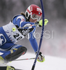 Nicole Gius of Italy skiing in first run of women slalom World Cup race in Zagreb, Croatia. Slalom race of Snow Queen Trophy 2008 and Women FIS Alpine skiing World Cup was held in Zagreb, Croatia, on 15th of February 2008.
