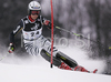 Fanny Chmelar of Germany skiing in first run of women slalom World Cup race in Zagreb, Croatia. Slalom race of Snow Queen Trophy 2008 and Women FIS Alpine skiing World Cup was held in Zagreb, Croatia, on 15th of February 2008.
