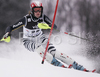 Susanne Riesch of Germany skiing in first run of women slalom World Cup race in Zagreb, Croatia. Slalom race of Snow Queen Trophy 2008 and Women FIS Alpine skiing World Cup was held in Zagreb, Croatia, on 15th of February 2008.
