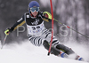 Monika Springl of Germany skiing in first run of women slalom World Cup race in Zagreb, Croatia. Slalom race of Snow Queen Trophy 2008 and Women FIS Alpine skiing World Cup was held in Zagreb, Croatia, on 15th of February 2008.
