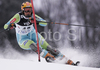 Petra Robnik of Slovenia skiing in first run of women slalom World Cup race in Zagreb, Croatia. Slalom race of Snow Queen Trophy 2008 and Women FIS Alpine skiing World Cup was held in Zagreb, Croatia, on 15th of February 2008.

