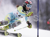 Mateja Robnik of Slovenia skiing in first run of women slalom World Cup race in Zagreb, Croatia. Slalom race of Snow Queen Trophy 2008 and Women FIS Alpine skiing World Cup was held in Zagreb, Croatia, on 15th of February 2008.
