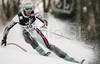 Steve Missillier of France skiing in first run of men slalom World Cup race in Zagreb, Croatia. Slalom race of Men FIS Alpine skiing World Cup was held in Zagreb, Croatia, on 17th of February 2008.
