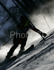 Ivan Ratkic of Croatia skiing in first run of men slalom World Cup race in Zagreb, Croatia. Slalom race of Men FIS Alpine skiing World Cup was held in Zagreb, Croatia, on 17th of February 2008.
