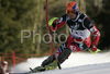 Second placed Ivica Kostelic of Croatia skiing in second run of men slalom World Cup race in Zagreb, Croatia. Slalom race of Men FIS Alpine skiing World Cup was held in Zagreb, Croatia, on 17th of February 2008.
