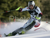 Winner Mario Matt of Austria skiing in second run of men slalom World Cup race in Zagreb, Croatia. Slalom race of Men FIS Alpine skiing World Cup was held in Zagreb, Croatia, on 17th of February 2008.
