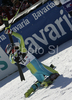 Mitja Dragsic of Slovenia reacts in finish of second run of men slalom World Cup race in Zagreb, Croatia. Slalom race of Men FIS Alpine skiing World Cup was held in Zagreb, Croatia, on 17th of February 2008.
