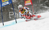 Marcus Sandell of Finland skiing in first run of men giant slalom World Cup race in Kranjska Gora, Slovenia. Giant slalom race of Men FIS Alpine skiing World Cup was held in Kranjska Gora, Slovenia, on 8th of March 2008.
