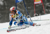 Florian Eisath of Italy skiing in first run of men giant slalom World Cup race in Kranjska Gora, Slovenia. Giant slalom race of Men FIS Alpine skiing World Cup was held in Kranjska Gora, Slovenia, on 8th of March 2008.
