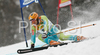 Mitja Valencic of Slovenia skiing in first run of men giant slalom World Cup race in Kranjska Gora, Slovenia. Giant slalom race of Men FIS Alpine skiing World Cup was held in Kranjska Gora, Slovenia, on 8th of March 2008.
