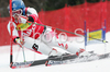 Fourth placed Benjamin Raich of Austria skiing in second run of men giant slalom World Cup race in Kranjska Gora, Slovenia. Giant slalom race of Men FIS Alpine skiing World Cup was held in Kranjska Gora, Slovenia, on 8th of March 2008.
