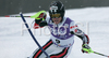 Julien Lizeroux of France  skiing in first run of men slalom World Cup race in Kranjska Gora, Slovenia. Slalom race of Men FIS Alpine skiing World Cup was held in Kranjska Gora, Slovenia, on 9th of March 2008.
