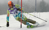 Bernard Vajdic of Slovenia  skiing in first run of men slalom World Cup race in Kranjska Gora, Slovenia. Slalom race of Men FIS Alpine skiing World Cup was held in Kranjska Gora, Slovenia, on 9th of March 2008.
