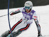Steve Missillier of France  skiing in first run of men slalom World Cup race in Kranjska Gora, Slovenia. Slalom race of Men FIS Alpine skiing World Cup was held in Kranjska Gora, Slovenia, on 9th of March 2008.
