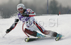 Joel Chenal of France  skiing in first run of men slalom World Cup race in Kranjska Gora, Slovenia. Slalom race of Men FIS Alpine skiing World Cup was held in Kranjska Gora, Slovenia, on 9th of March 2008.

