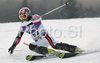 Thomas Mermillod Blondn of France skiing in first run of men slalom World Cup race in Kranjska Gora, Slovenia. Slalom race of Men FIS Alpine skiing World Cup was held in Kranjska Gora, Slovenia, on 9th of March 2008.
