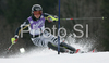6th placed Felix Neureuther of Germany  skiing in second run of men slalom World Cup race in Kranjska Gora, Slovenia. Slalom race of Men FIS Alpine skiing World Cup was held in Kranjska Gora, Slovenia, on 9th of March 2008.
