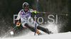 Fifth placed Reinfried Herbst of Austria  skiing in second run of men slalom World Cup race in Kranjska Gora, Slovenia. Slalom race of Men FIS Alpine skiing World Cup was held in Kranjska Gora, Slovenia, on 9th of March 2008.
